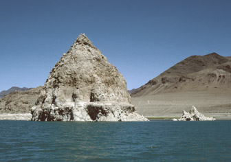 The Pyramid Island tufa mound